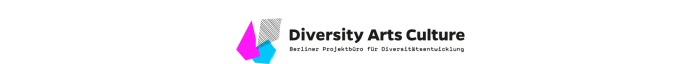 logo diversity arts culture berliner projektbüro für diversitätsentwicklung mit bunten geometrischen figuren