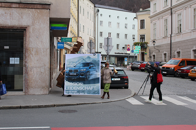 Intervention "Verkehr". Foto: Marcel Bleuler